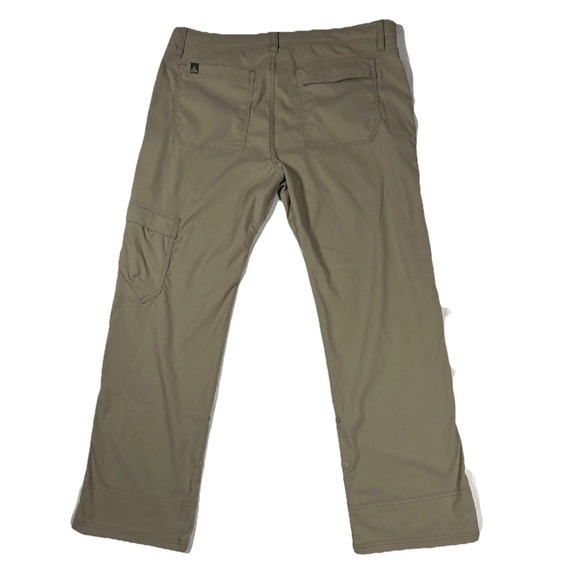 Prana Zion Pants Mens 36 x 30 Brown Stretch Straight Leg Vented Hiking Camping - Picture 2 of 8